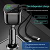 Digital Display Car Charger with Retractable PD Cable - Fast 5-in-1 Cigarette Lighter Charger
