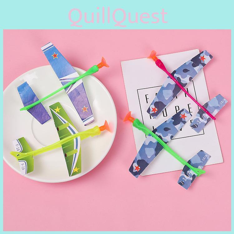 Launching Airplane Plastic Toy With Pull String Action For Parent Play Child