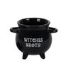 Decorative Witch Soup Bowl Black Witch Sugar Canister Halloween Ceramic  Cauldron  Tabletop