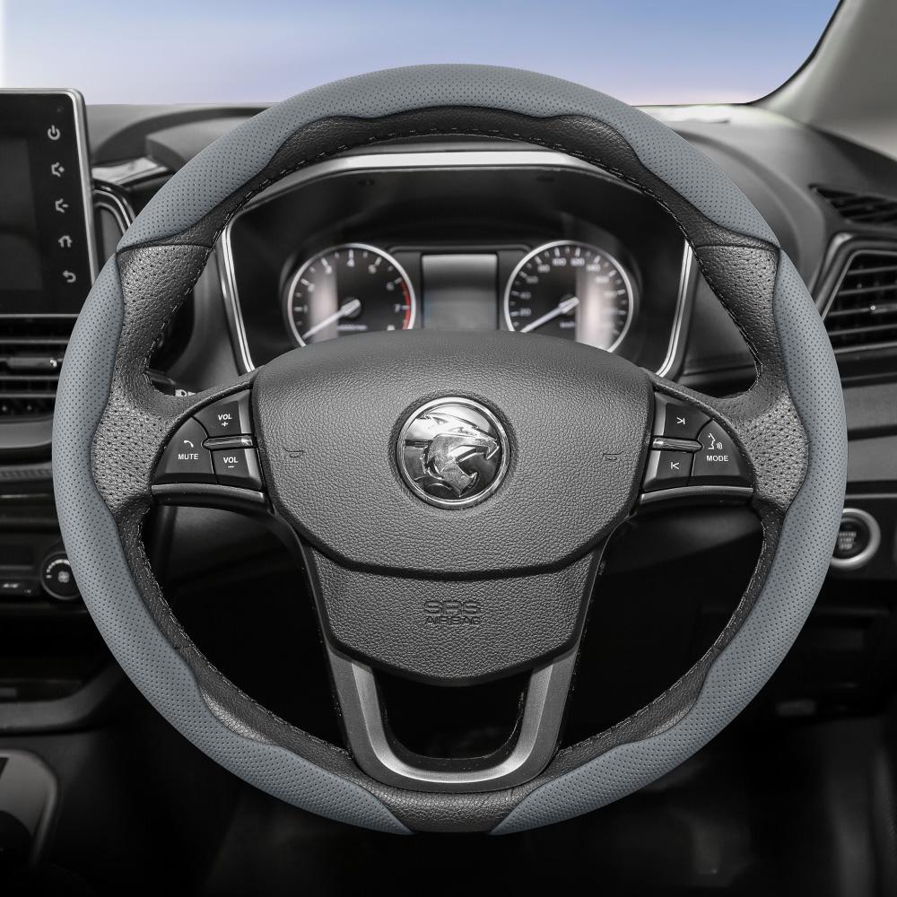 Geeignet für Proton Atmungsaktive Leder-Lenkradabdeckung mit segmentiertem Schnellverschluss-Design, Rutschfest und Langlebig, für Modelle