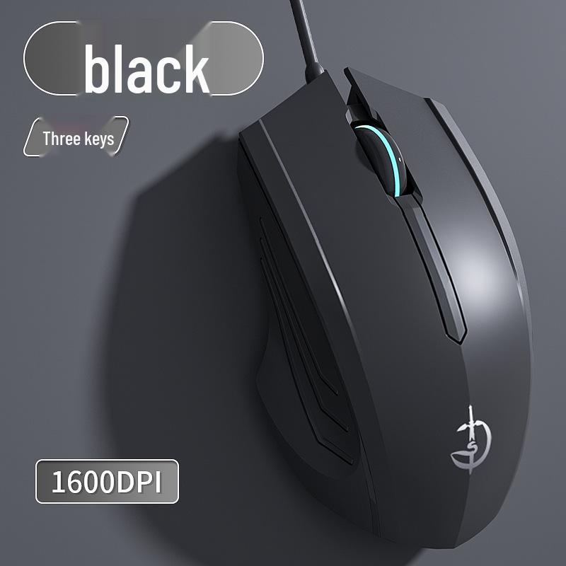 Wired Silent Mechanical Gaming Mouse with Side Buttons for Laptop/Desktop