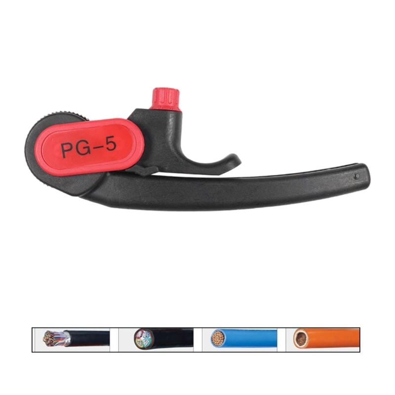 PG5 Cable Stripper Stripping Tool Ratchet Wheel Type For 25mm Round Peeling Cutter Stripping with Ergonomic Handle Plier