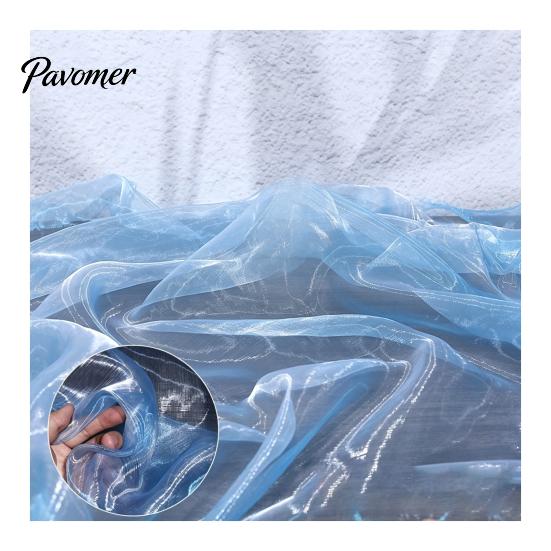 Transparentes Material für Bühnendekoration 1 Yard Zweifarbiges durchsichtiges Organza-Gewebe, 60 Zoll breit schillerndes seidig weiches Gewebe Babyparty-Dekorationen