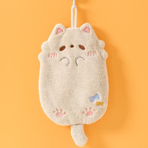 

Cute Raccoon Hand Towel Coral Fleece Absorbent Kitchen Bathroom Hanging Cloth Household Cleaning Tools Clean Absorbent Cloth
