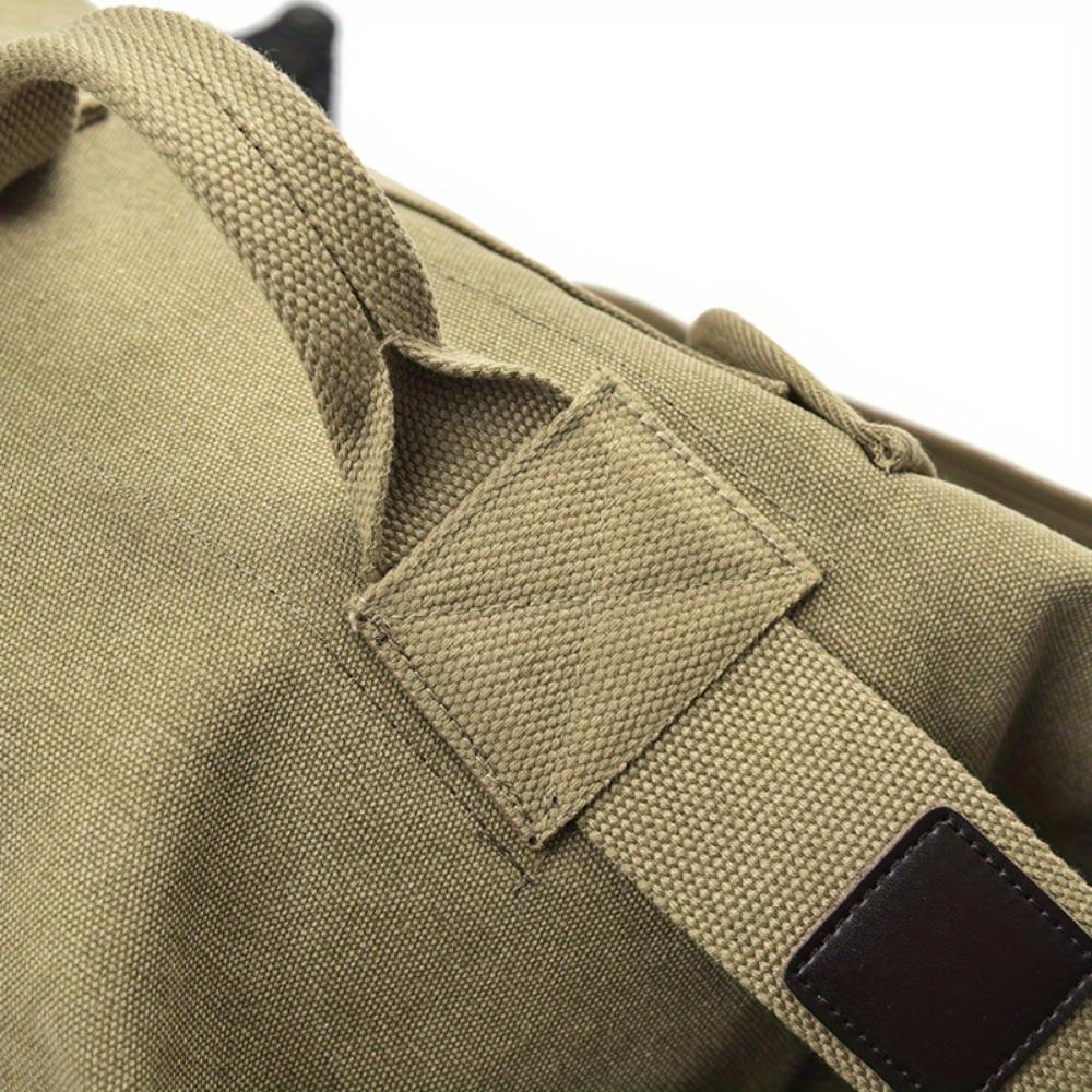 Large Capacity Khaki Canvas Backpack Men's Adjustable Travel Mountaineering Backpack Men's Backpack