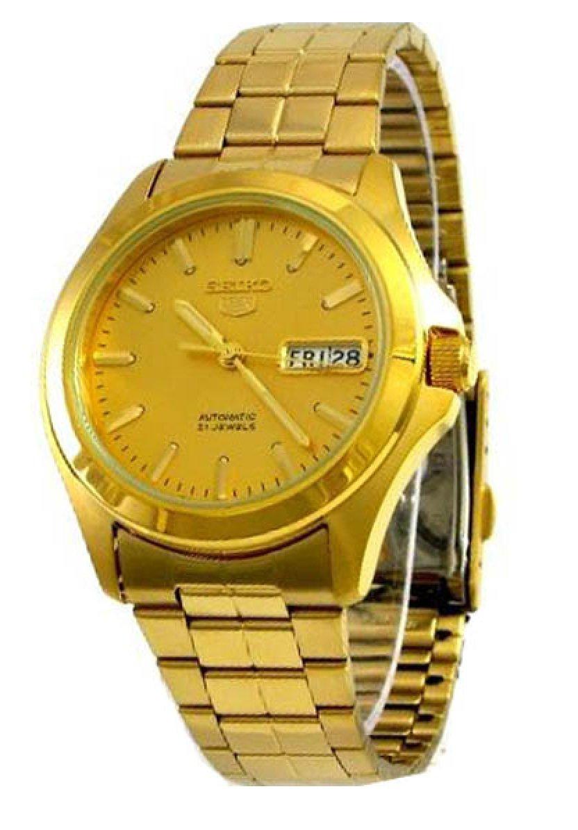 

Годинник SEIKO 5 з автоматичним золотим циферблатом SNKK98K1 [SEIKO] [Елемент] золотий