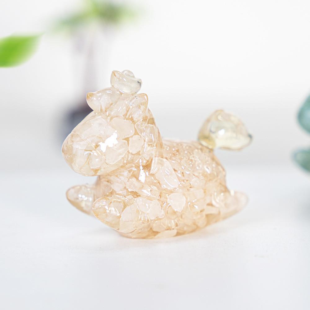 

Настольный декор Кристальные лошади из смолы с вращающейся фигуркой животного, для подарка и домашнего офиса Style A