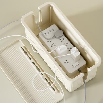 Cord Organizer Plastic Cable Storage Box Multi-Purpose Cord Organizer Desktop Storage Box Charger Power Cord Case