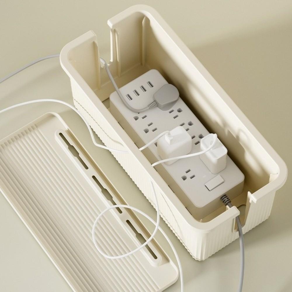 Plastic Desktop Storage Box Multi-Purpose Power Socket Management Box