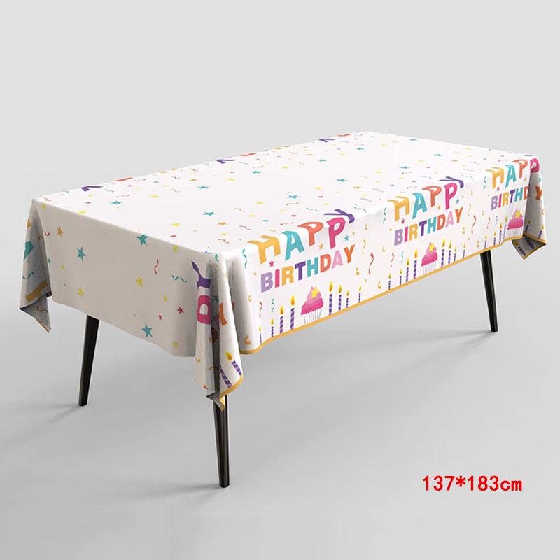 Birthday Party Decor Oil-proof Waterproof Cartoon Disposable Atmosphere Tablecloth Table Cover