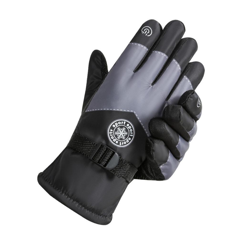 Winter Warm Gloves for Men Outdoor Sports Mountaineering with Thick Velvet, Windproof, Waterproof, Cold Resistant, Motorcycle Cycling