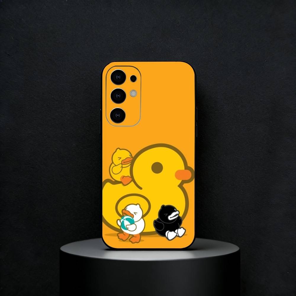Cute B D-Duck Phone Case For Samsung S25,S24,S23,S22,S21,S20,Ultra,Plus,FE Black Soft Cover