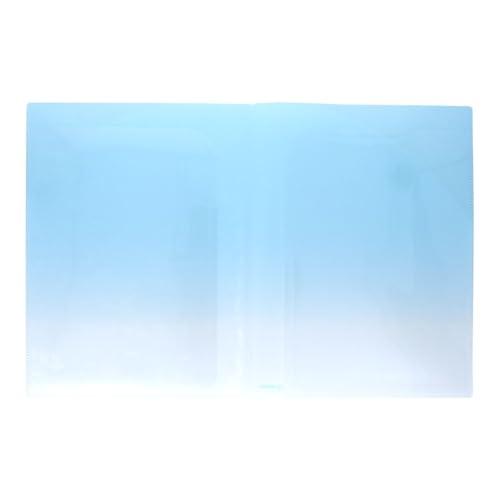 Sun-Star Stationery Clear File, A4 Size, with Sequins, Double-Page Opening Clear File, Blue Soda, S2174561
