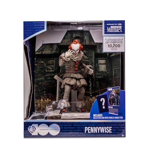 McFarlane Toys - WB 100: Pennywise (It Chapter Two) Movie Maniacs 6-inch Pose Figure