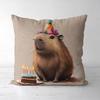 Capybara Cushions with Festive and Cute Designs Square polyester pillowcase, modern sofa decorative cushion cover