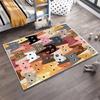Cute Multicolor Cartoon Cat Pattern Decorative Carpet for1Room Bedroom Suitable for use as an anti-slip1 for1room and bedroom sofas