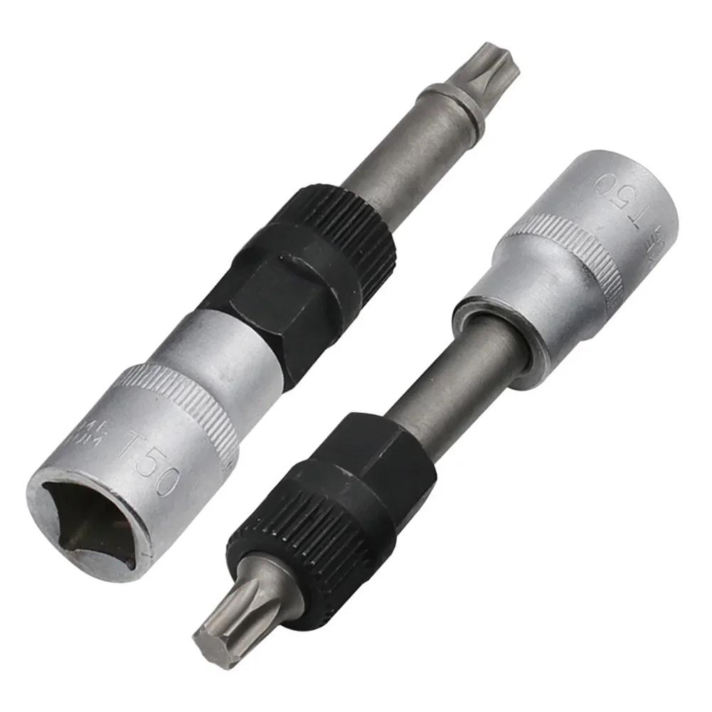 T50/M10 Alternator Pulley Socket Drill Bit With 33 Teeth Tool Alternator Pulley Center Bolt Remover Socket Wrench Car Tool