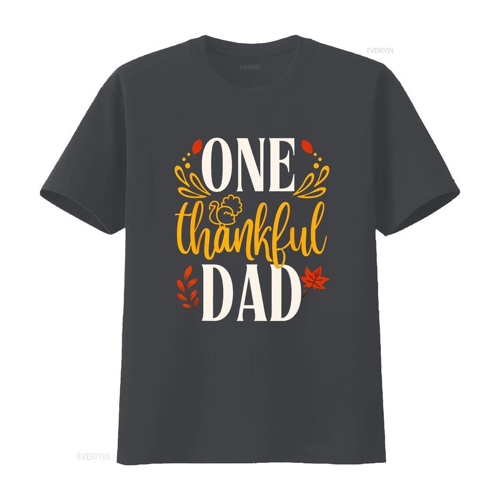 One Thankful Dad Thanksgiving Day Family Matching T Shirt vintage Washed homme streetwear Stylish designer clothes Slightly