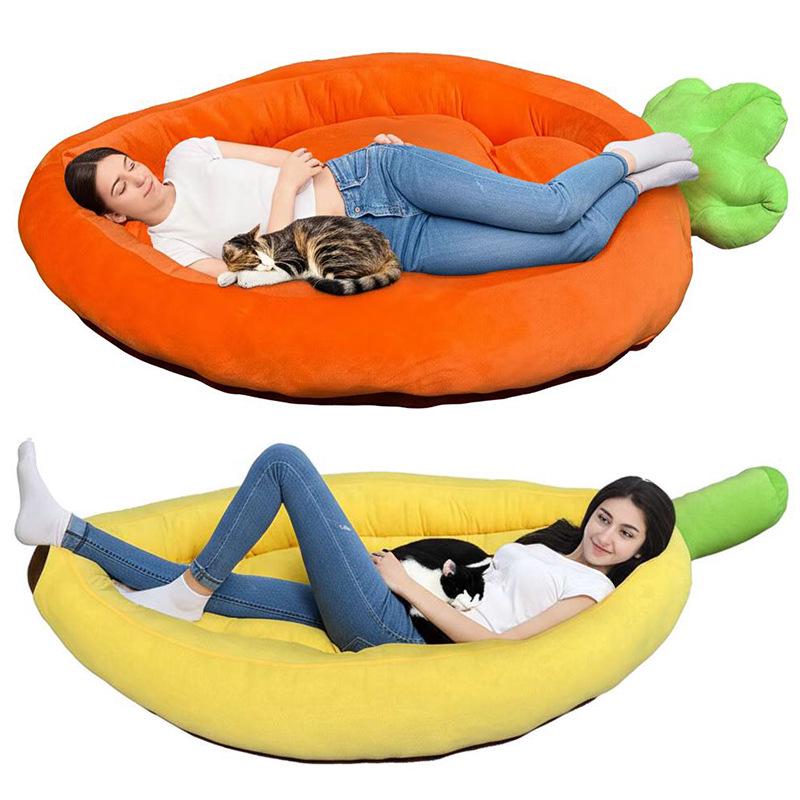Autumn-Winter Warm Cartoon Pet Bed for Small Animals