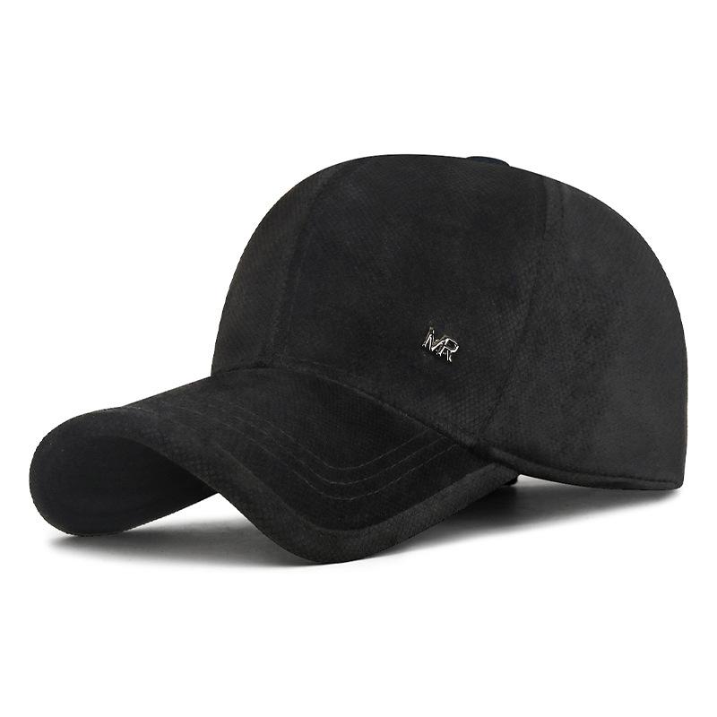 Hat Men's Autumn Winter Velvet Warm Cap Middle-Aged Baseball Cap