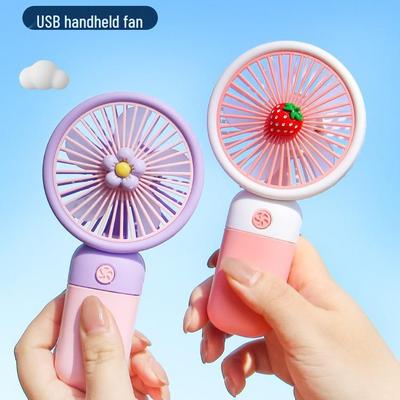 USB Portable Mini Handheld Fan, Rechargeable Electric Desktop Fan for Students