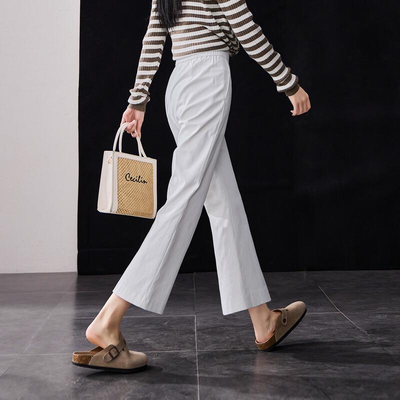 SOFSIL Women s High-Waisted Wide-Leg Pants L