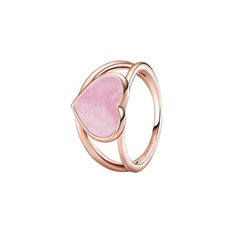 Pandora Pink Swirl Heart Decorative Ring Women rings 189263C01 56