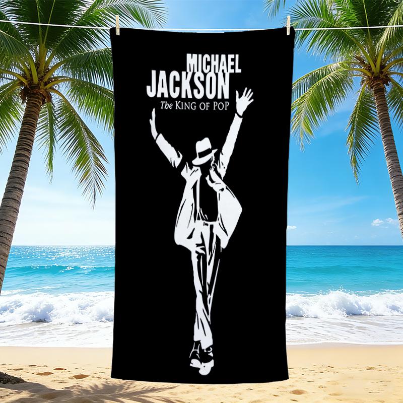 1Pc Michael Jackson Pop Beach Towel Quick Dry Multiuse For Beach Pool Gym Yoga Home Travel Christmas Halloween Xmas Gift N1291
