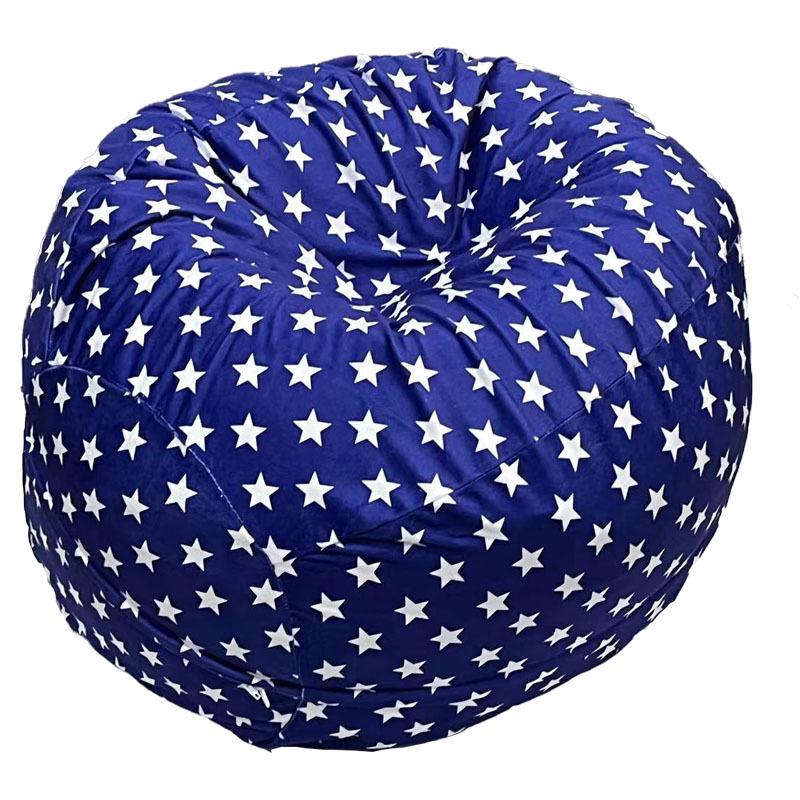 Plush Animal Toy Storage Bag - Children's Soft Bean Bag Chair Cover with Zipper