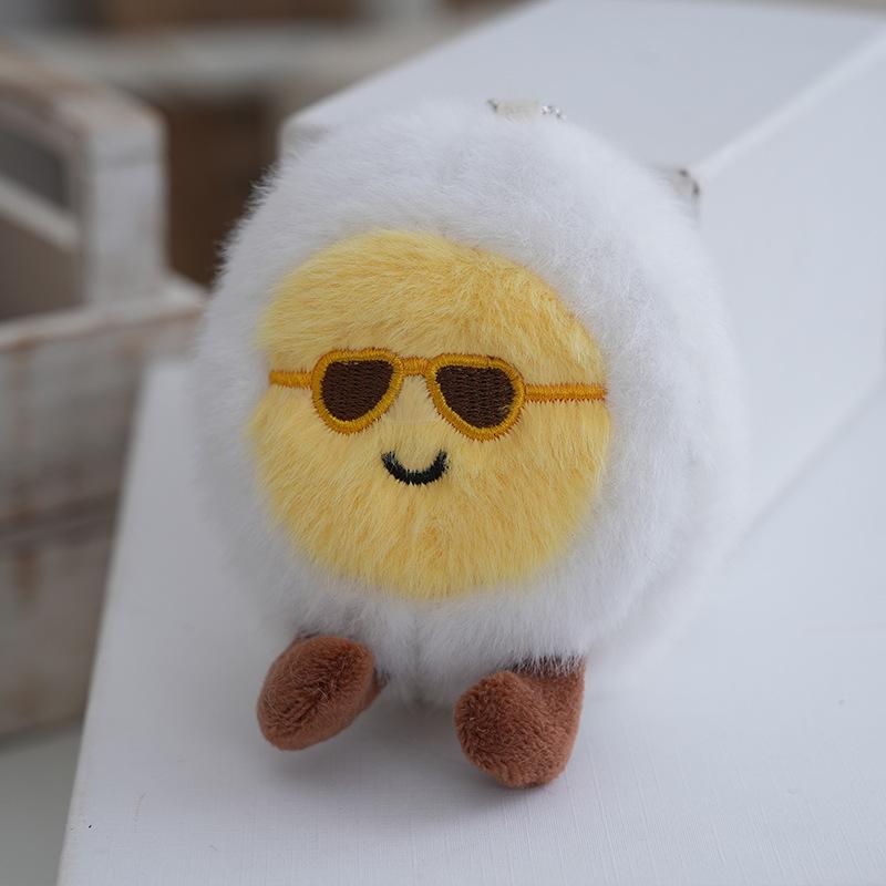 

Egg Boiled Cheerful Plush Toy Pp Cotton Stuffed Animal Gift For Decoration Bag Glasses