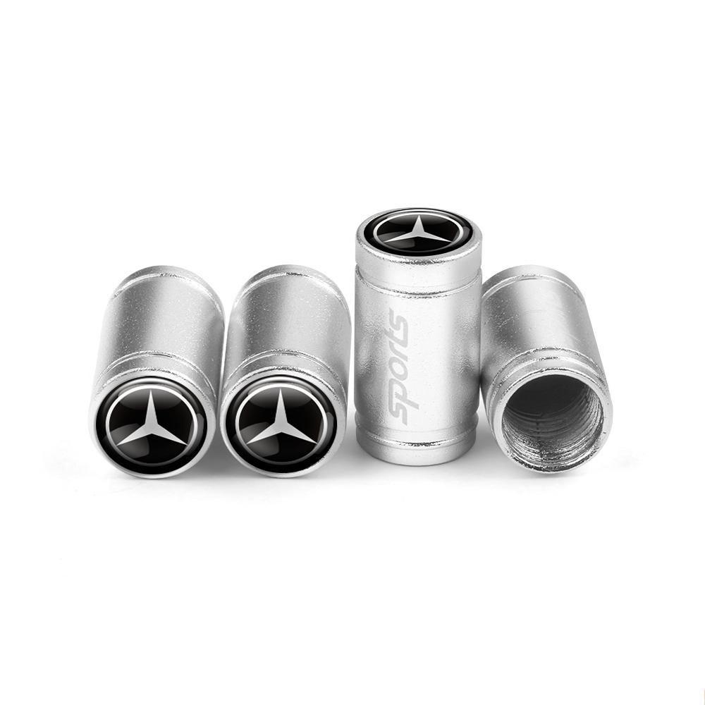IYYGW1 4Pcs Car Wheel Tire Valve Air Caps Stem Covers For Mercedes Benz W177 W190 W201 W202 W203 W204 W205 GLS GLB EQC W177 W190 C260