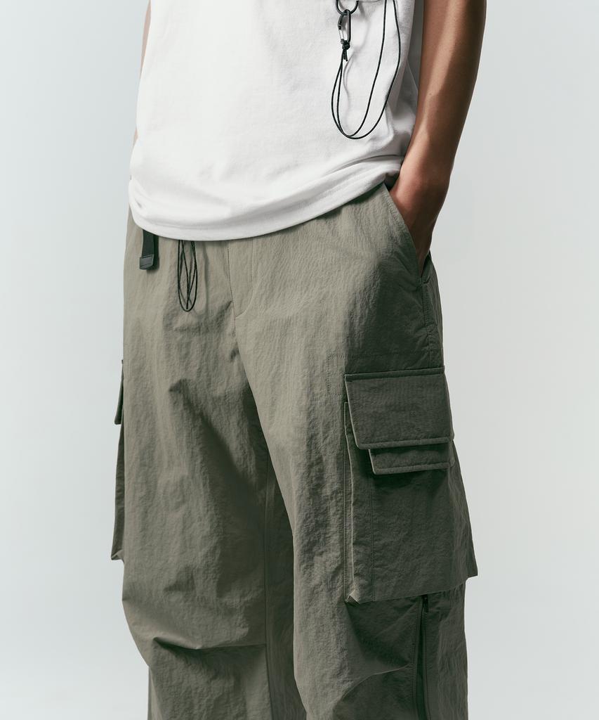 MUSINSA STANDARD [City Leisure] Side Zipper Cargo Pants [Light Khaki Grey]