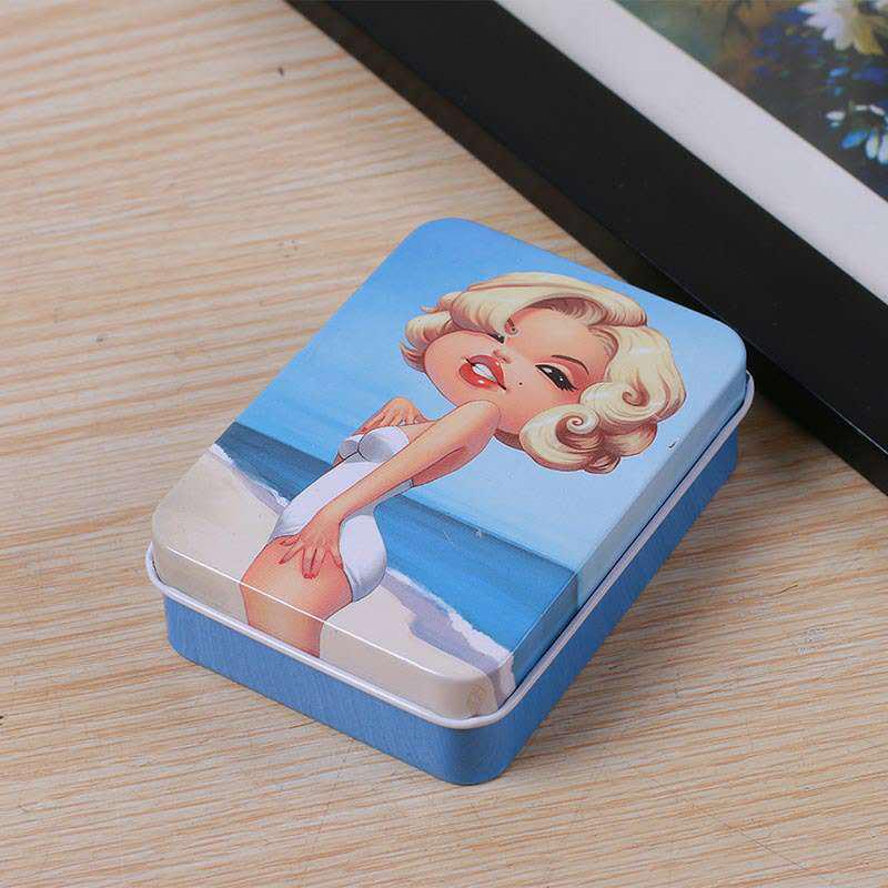 Creative Cartoon Mini Card and Hairpin Storage Tin Box