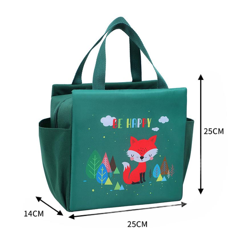 Cationic Waterproof Double-Pocket Insulated Lunch Bag with Aluminum Foil