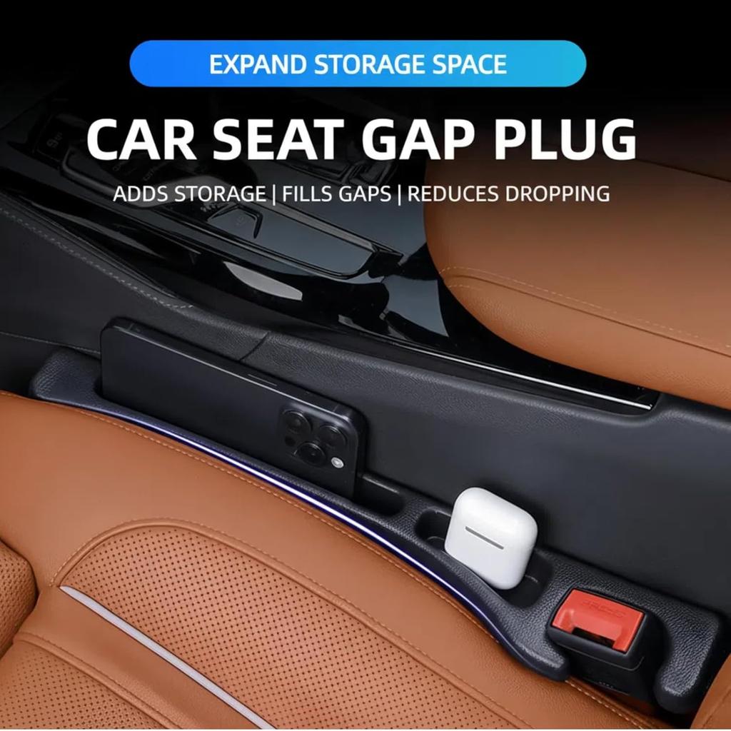 2 Pack Car Seat Gap Organizer, Seat Gap Filler Plug For Cars, SUVs & Trucks – Prevents Lost Items, Great For Rideshare, Daily Commute & Long Trips,