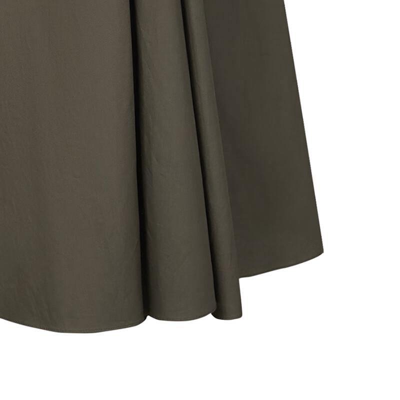 LESS 2025 Summer V-Neck A-Line Short Sleeve Dress