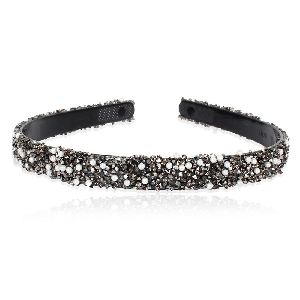 

Роскошные простые обручи для волос с имитацией жемчуга, ободки для волос с кристаллами, повязки на голову с жемчугом, аксессуары для волос #05