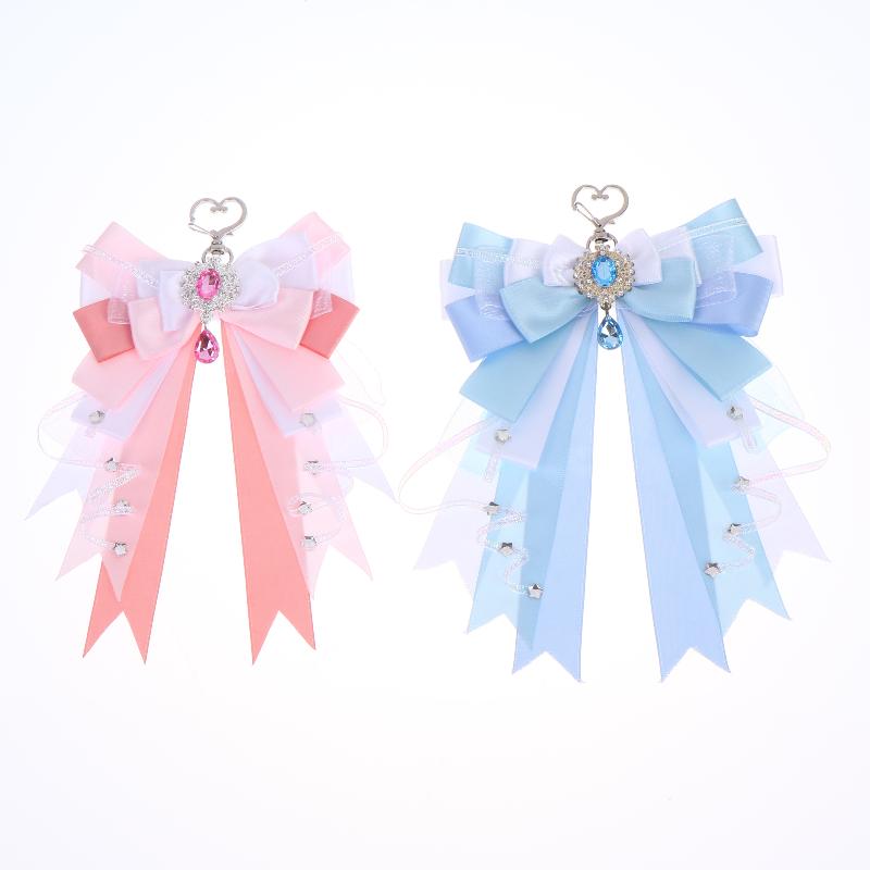 Itabag Decoration Accessories Double Layer Ribbon Bow Bag Pendant Diy Handmade Lolita Jewelry Gift For Friend Anime Periphery