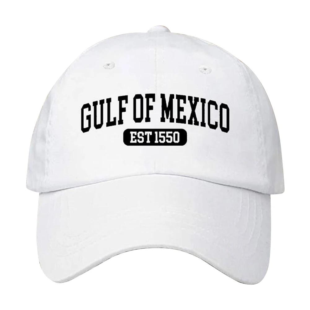 Gulf of Mexico Est 1550 Baseball Cap Vintage Golf Dad Hat Washed Cotton Trucker Hat Adjustable Sports Sun Hat Men Women Cap