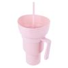 2Pcs 1000ml Portable Tumbler Leak Proof Multifunction Stadium Tumbler Multi-Purpose Popcorn Beverage Cup for Cinema Home Travel