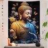 Religious Buddha With Flowers Hanging Bohemian Tapestry Bohemian Wall Tapestries Mandala Kawaii Room Decor
