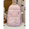 The new schoolbag is high-value, fresh and sweet, and the backpack is light for junior high school students to travel and large-capacity backpack.