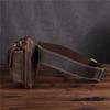 Sac banane, Cuir Véritable, Bandoulière Décontractée Homme, Cuir de Vachette Superposé, Caisse Enregistreuse Multifonctionnelle, Sac pour Téléphone Portable, Sac Rétro Décontracté