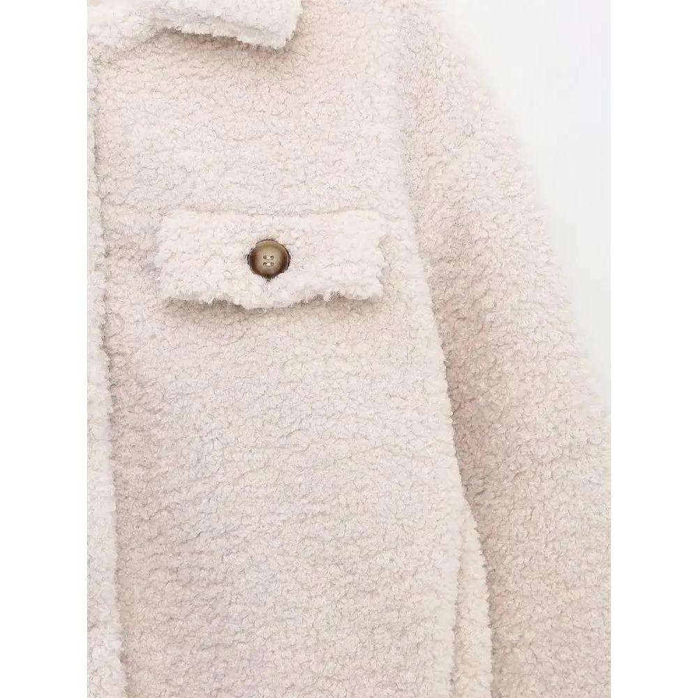 Autumn and Winter Fashion Loose Holiday Style Lapel Button Cardigan Wool Cake New Solid Color Everything Long Sleeve Coat
