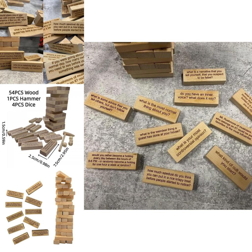 Icebreaker Erwachsenes Holzstapelspiel Spaß und lehrreiche Puzzleblöcke für Paare