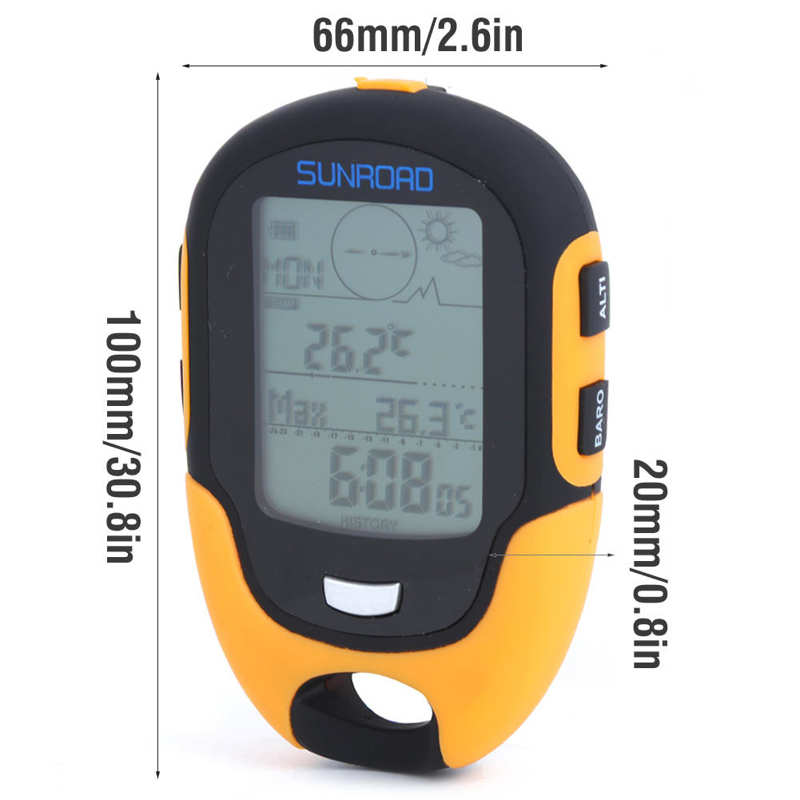 FR500 FR510 Handheld GPS Navigation Receiver Portable Handheld Digital Altimeter Barometer Compass Locator FR500 without GPS