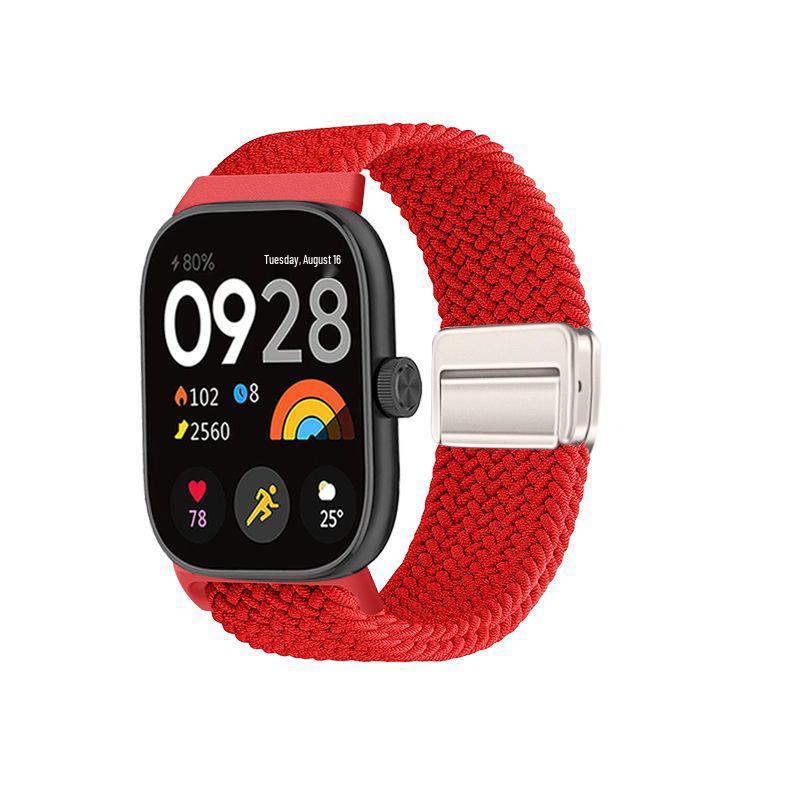 Compatible with Xiaomi Band 8/9 Pro and Redmi Watch 4/5/6: Magnetic Buckle Woven Strap