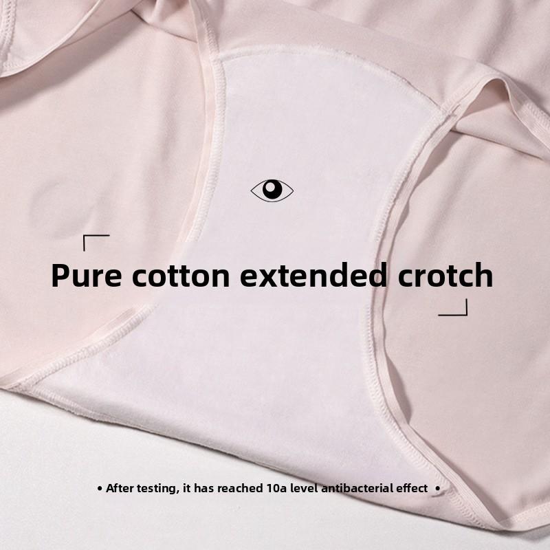 Female Spring and Autumn Commuting Movement Wind Simple Pure Cotton Antibacterial Extended Briefs