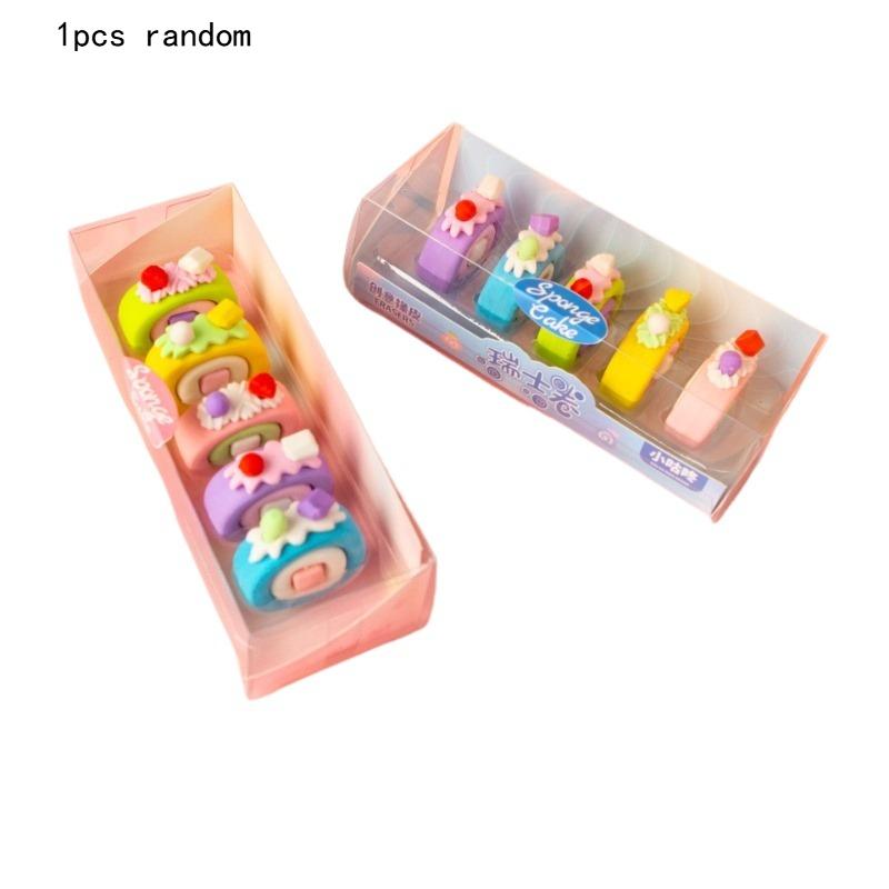 Kawai Stationery Little Gudong Cartoon Cute Simulation Swiss Roll Cake Eraser Gift Giveaway Gift Office School Supplies Lovely
