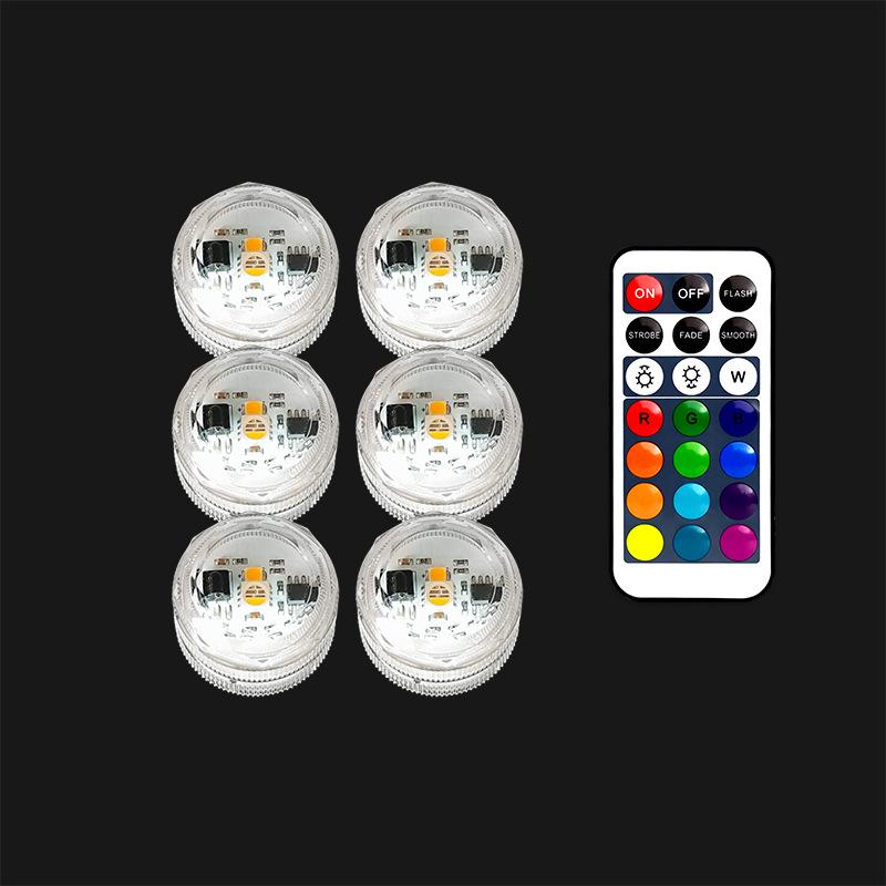 Knob-Control LED Submersible Candle Light: 40-Hour Colorful Aquarium Decor